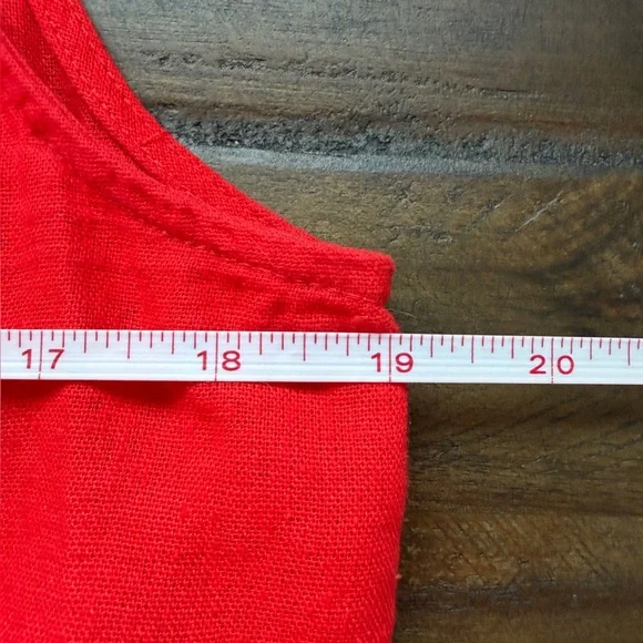 Nicole Miller Linen Blend Skirt Set Womens Medium Tiered Maxi Vacation Cruise - Picture 11 of 12